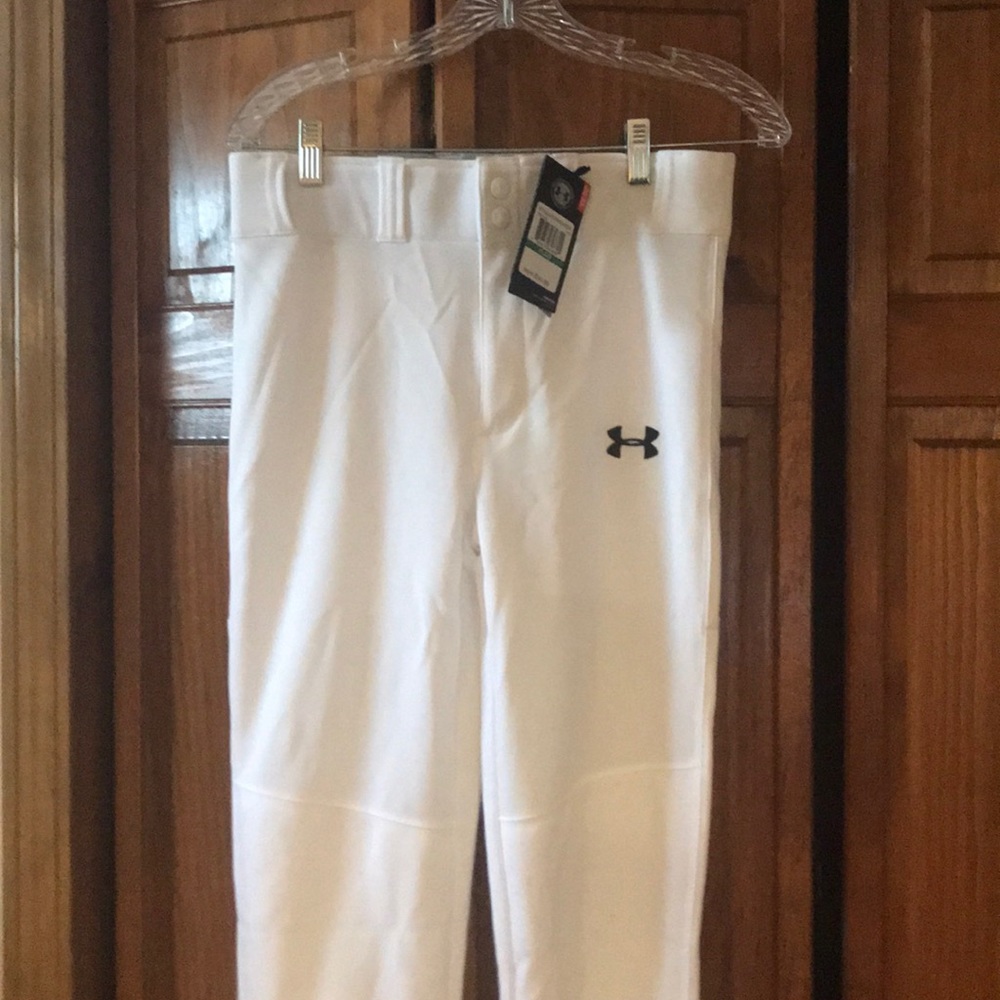 White under armor baseball pants